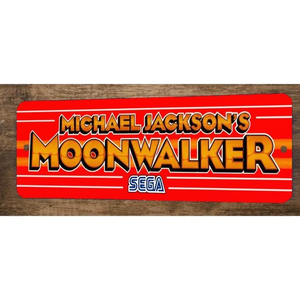 Moonwalker Arcade Michael Jackson 4x12 Metal Wall Video Game Marquee Banner Sign